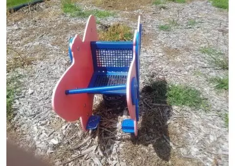 Playground Equipment (Flutter-by seated spring rocker)